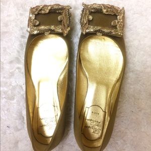 Roger Vivier Silk Flats